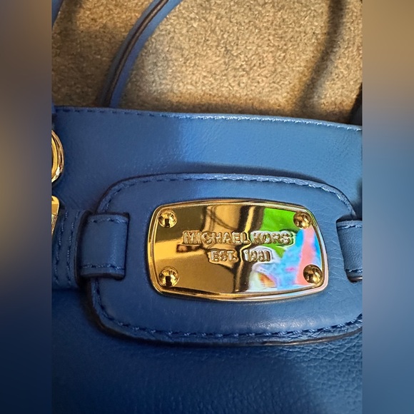 Michael Kors Hamilton Large EW Leather Tote Heritage Blue 35F0GHMT3L - Picture 4 of 16